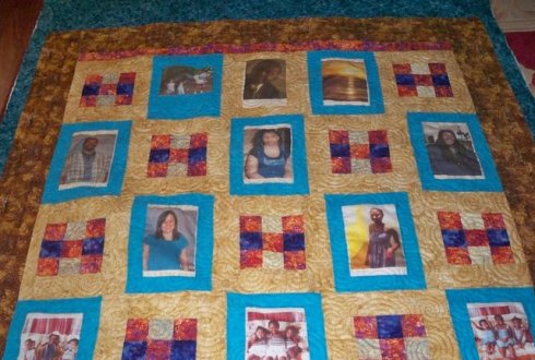  Give some special a memory quilt showcasing your special pictures.